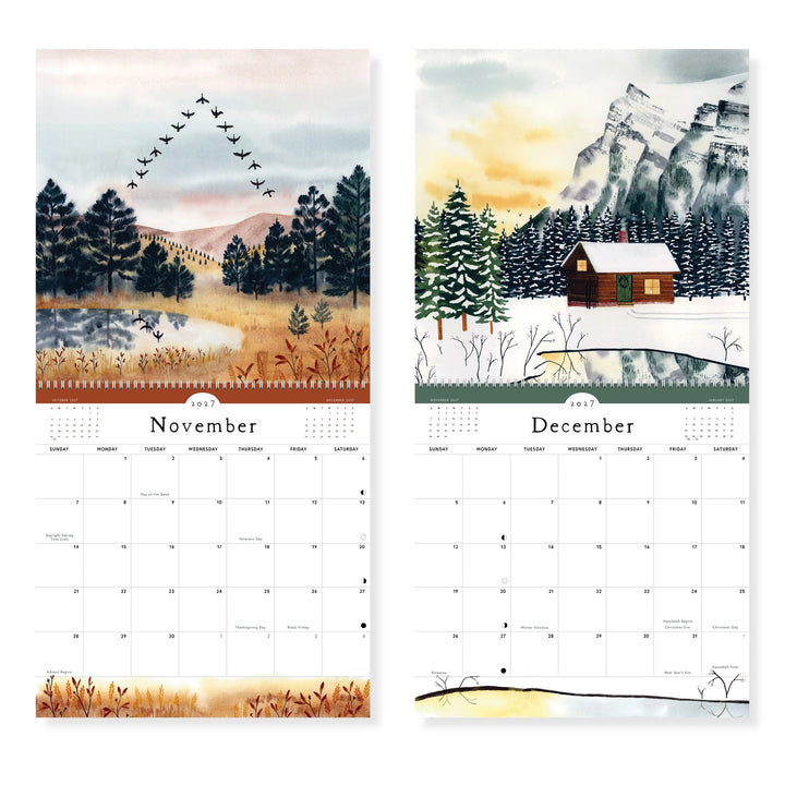 2027 Quiet Earth Wall Calendar