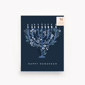 Floral Menorah Card (Box of 6)