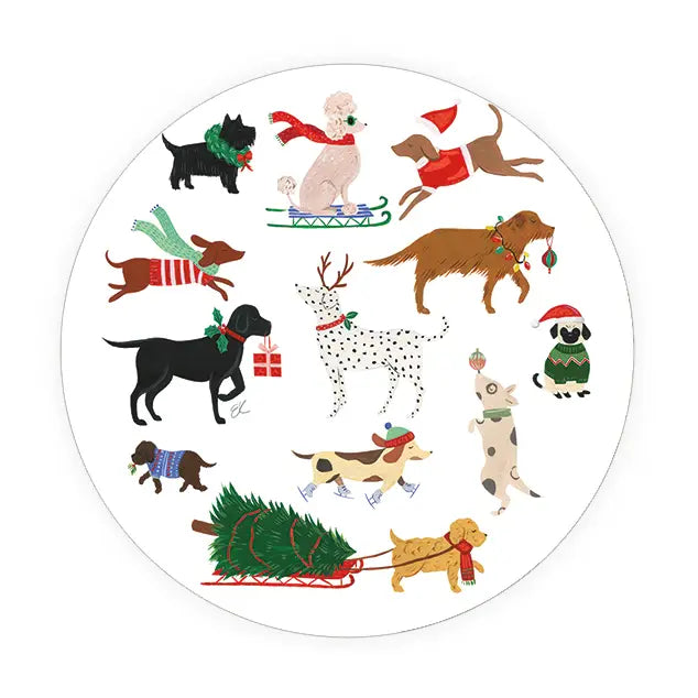 12 Dogs of Christmas Seedlings Coaster