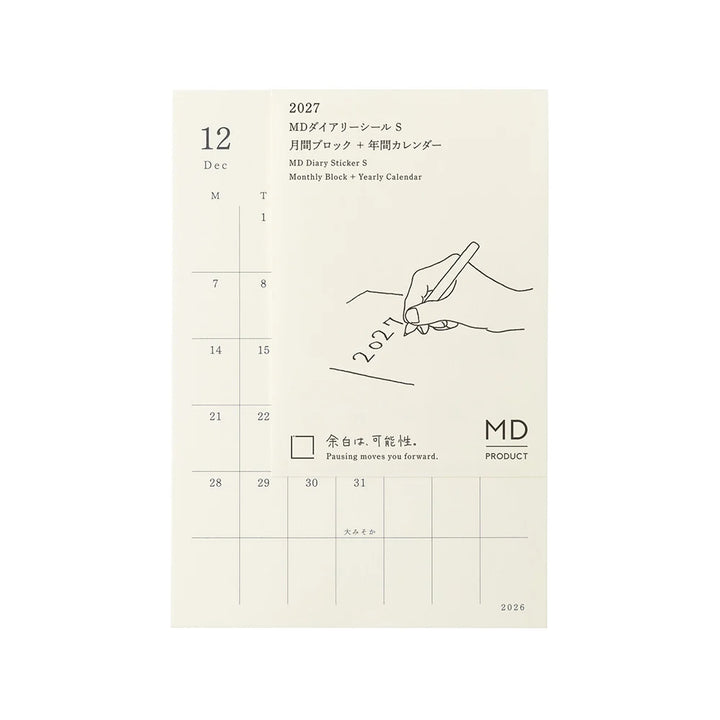 Midori MD Diary Planner Sticker 2027 (S)