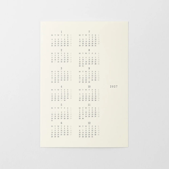 Midori MD Diary Planner Sticker 2027 (S)