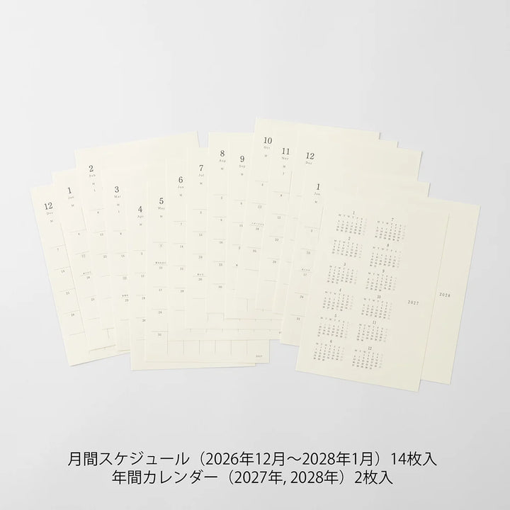 Midori MD Diary Planner Sticker 2027 (M)
