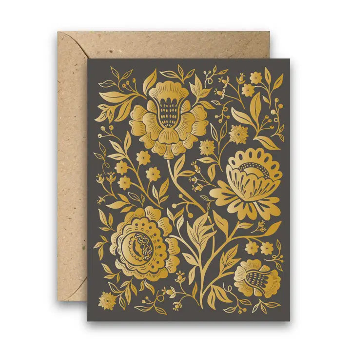 Golden Blooms Card