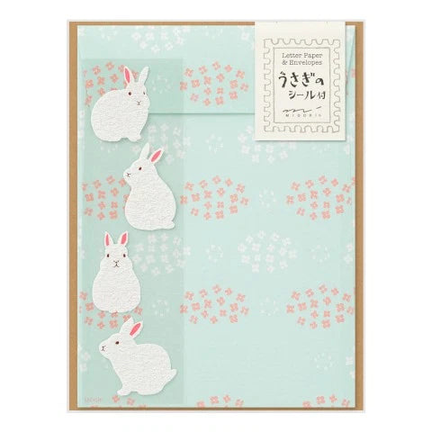 Letter Set with Stickers - Rabbit