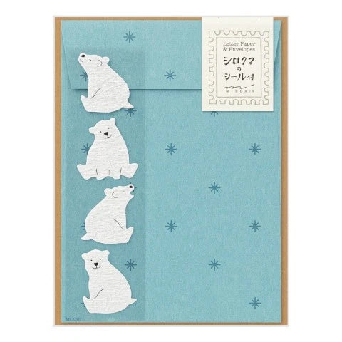 Letter Set with Stickers - Polar Bears