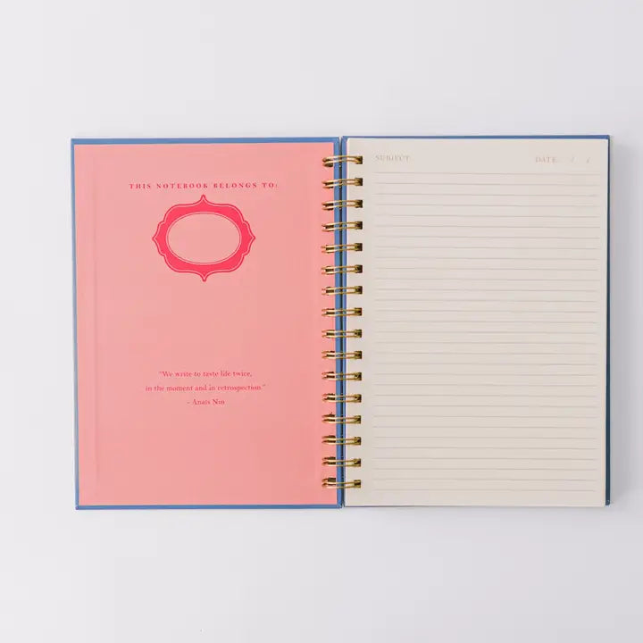 Stamp Pattern Writer's Spiral Notebook
