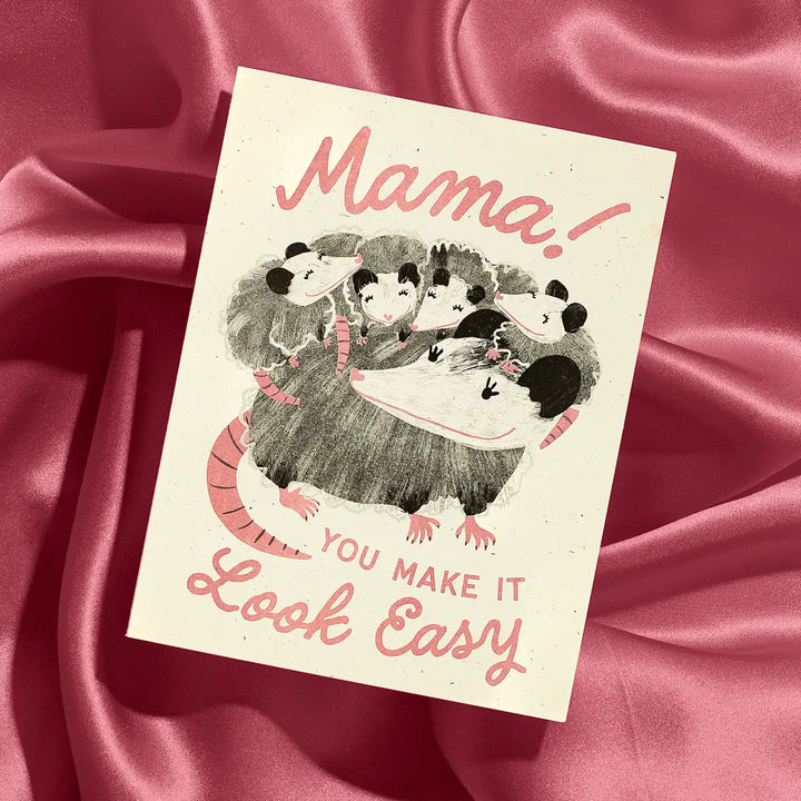 Mama Possum Mother's Day - Risograph Card