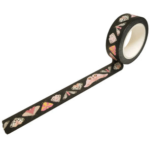 Pink & Green Moth Washi Tape
