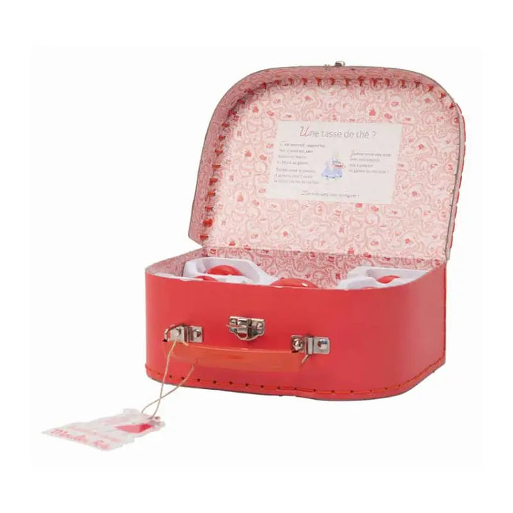 Ceramic Tea Party in Suitcase