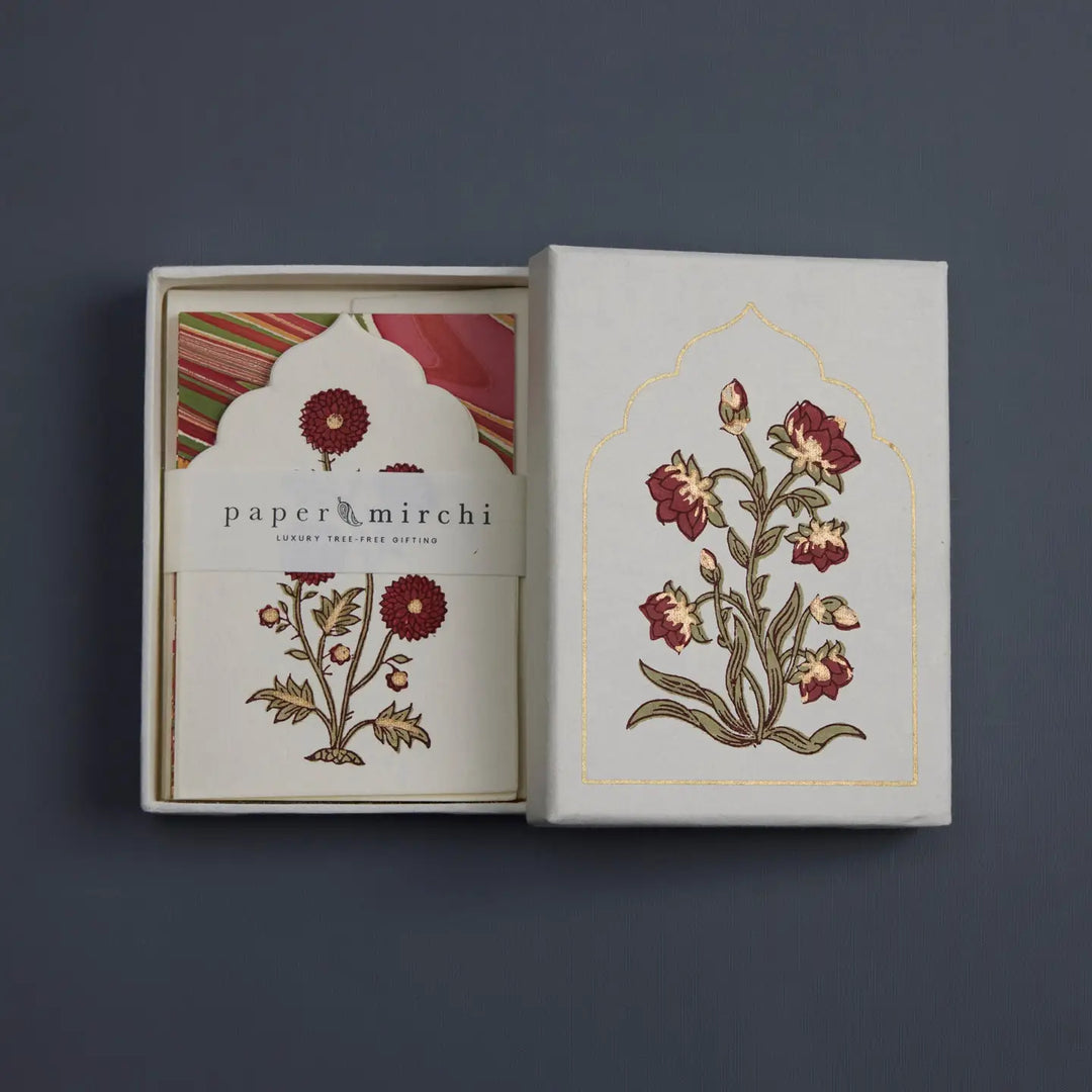 Boxed Artisan Notecard Set - Sandook Ruby