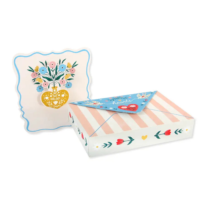 Hearts & Birds Pop Up Cards (Set of 8)