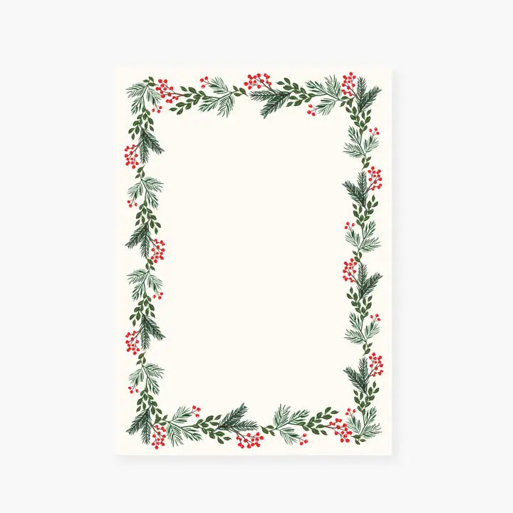 Evergreen Garland Holiday Chubby Notepad