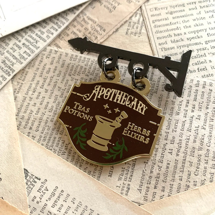 Apothecary Shop Sign Enamel Pin