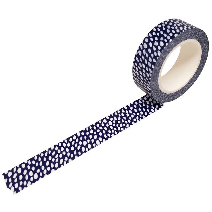 Navy Blue Organic Dots Washi Tape
