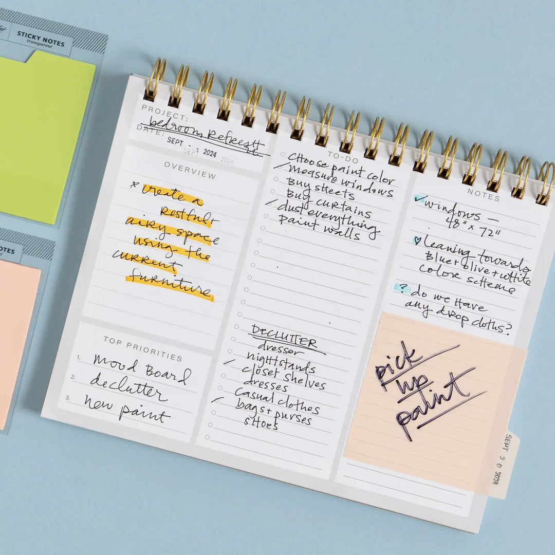 Tabbed Transparent Sticky Notes – Hitchcock Paper Co.