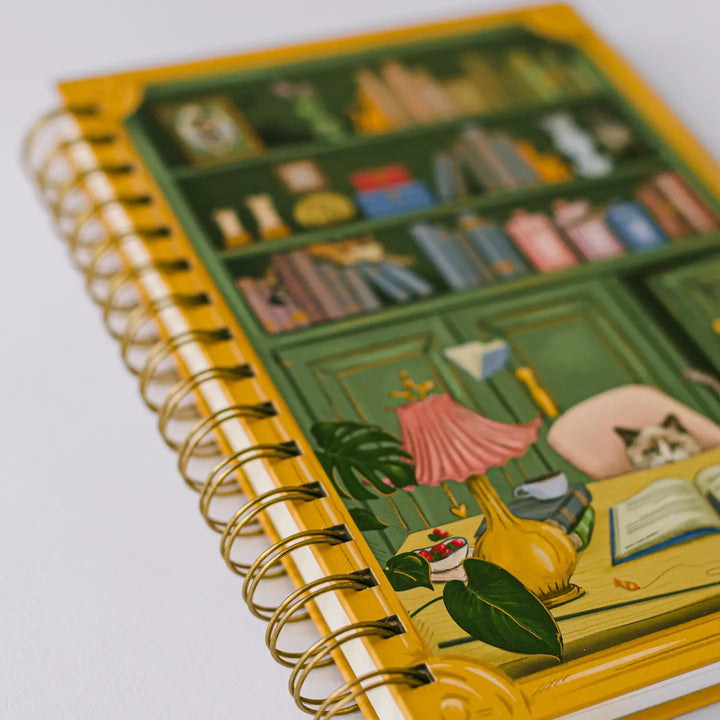Cat Library Spiral Notebook