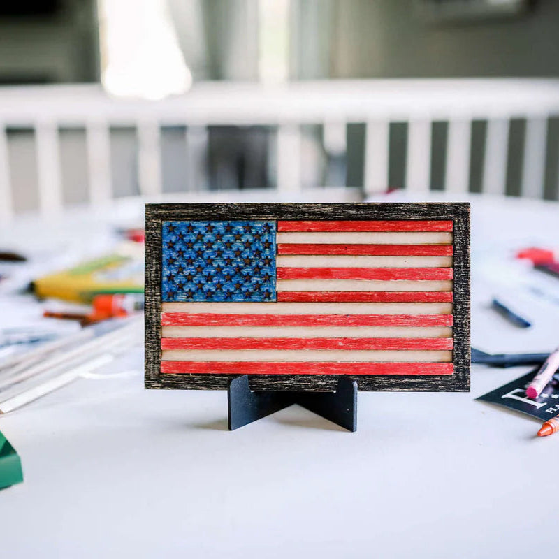 Kid's Build Your Own Wooden Flag Set