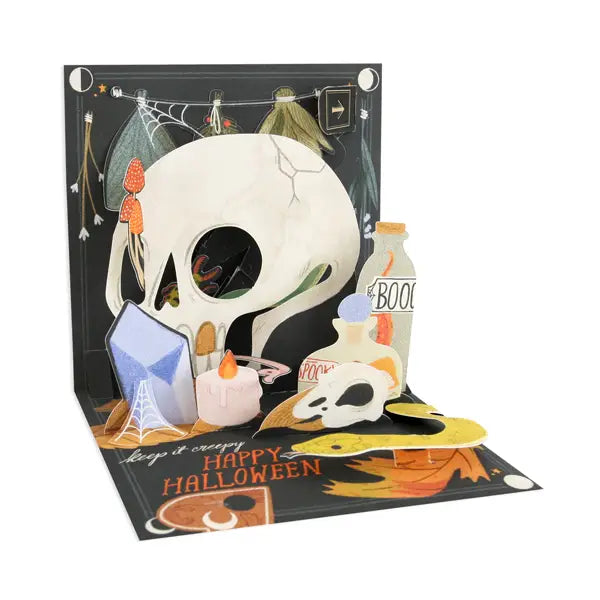 Halloween Skull Treasures Pop-up Card