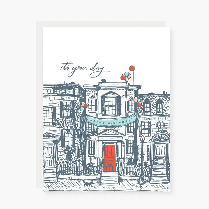 It's Your Day Brownstone Birthday Card