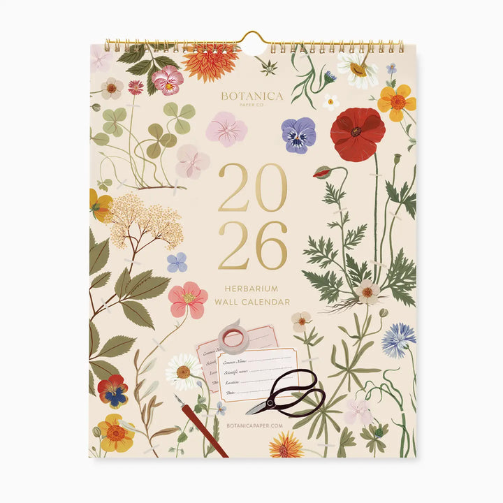 Herbarium Wall Calendar 2026