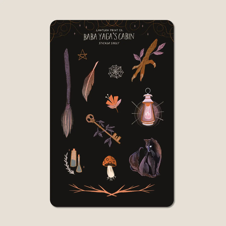 Vinyl Sticker Sheet: Baba Yaga's Cabin