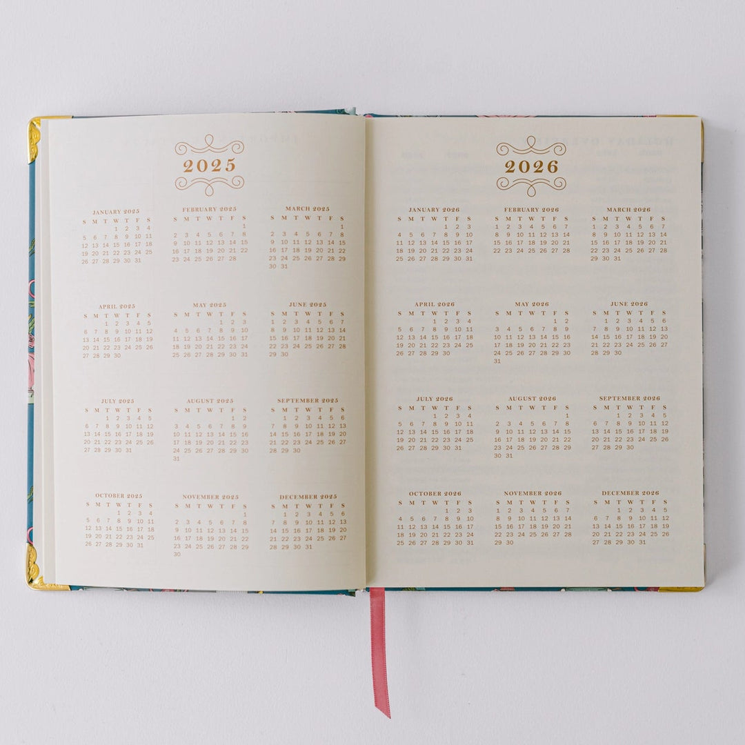Mouse Vases 17-Month Medium Bound Planner (Aug 2025 - Dec 2026)