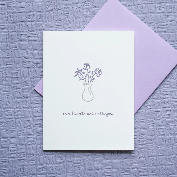 Our Hearts Are with You Greeting Card