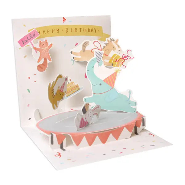 Trampoline Birthday Treasures Pop-up Card
