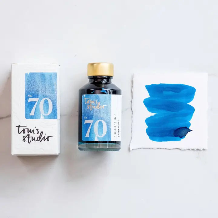 Tom's Studio Shimmer Ink - 70 Kingfisher (50ml Bottled Ink)