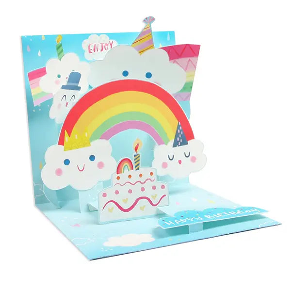 Happy Clouds & Rainbows  Birthday Treasures Pop-up Card