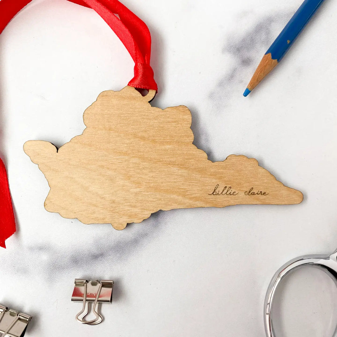 Virginia Wooden Ornament