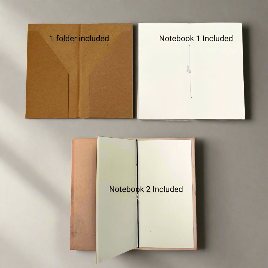 Debossed Refillable Leather Traveler's Notebooks