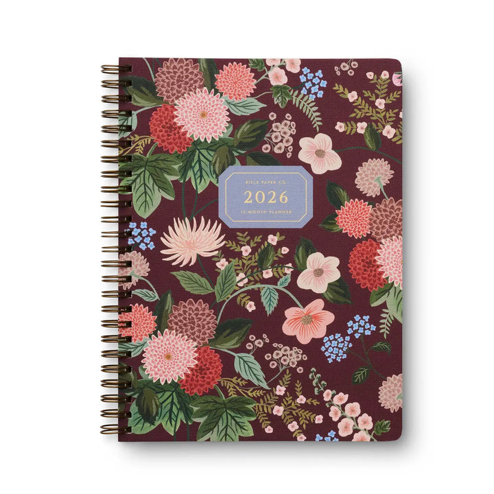 Dahlia 12-Month Softcover Spiral Planner (Jan-Dec 2026)