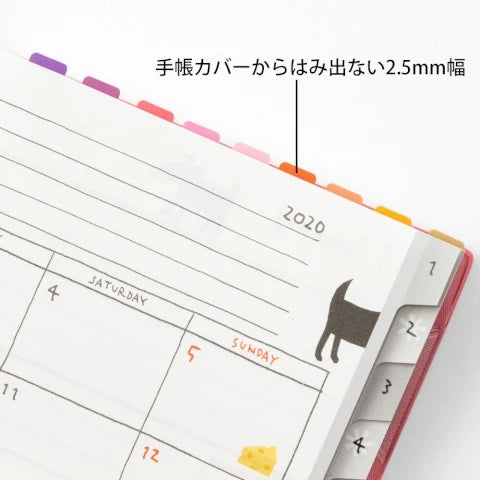 Midori Index Label Chiratto 24 Vivid Colors