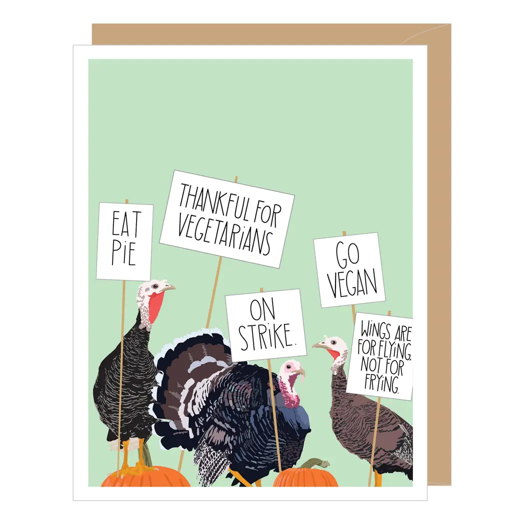 Turkey Strike Thanksgiving Holiday Card