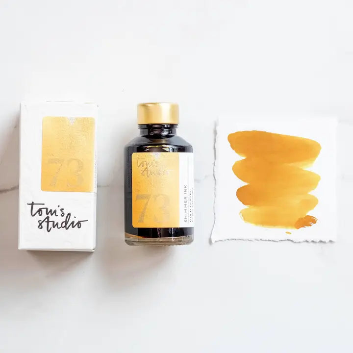 Tom's Studio Shimmer Ink - 73 Golden Lustre (50ml Bottled Ink)