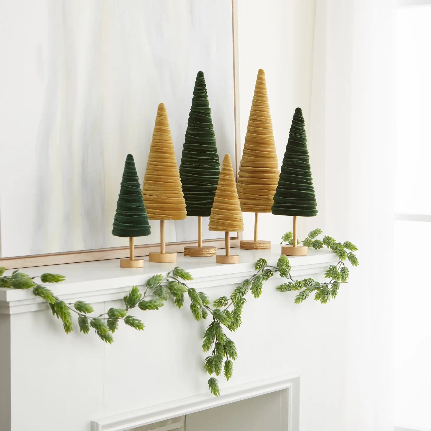 White Velvet Cone Christmas Trees White and Red Tree Velvet Cone Tree 