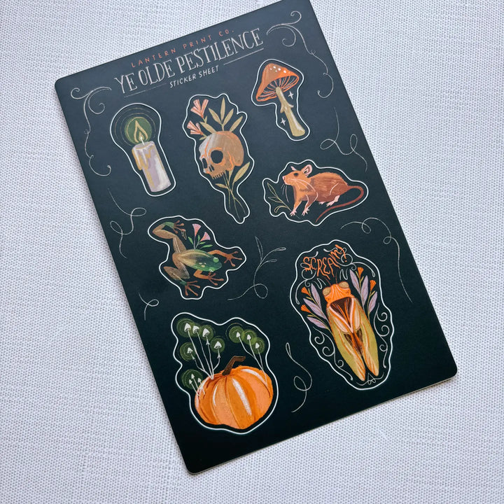 Vinyl Sticker Sheet: Ye Olde Pestilence
