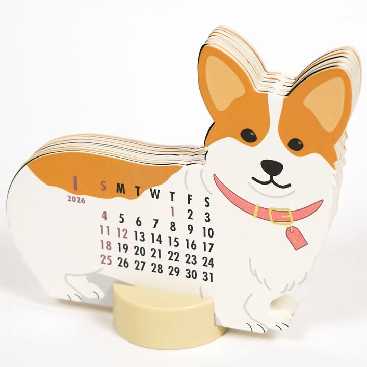 Die-Cut Welsh Gorgi Calendar 2026