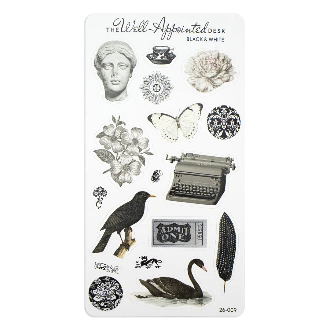 Black & White Sticker Sheet