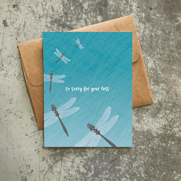 So Sorry Dragonflies Card