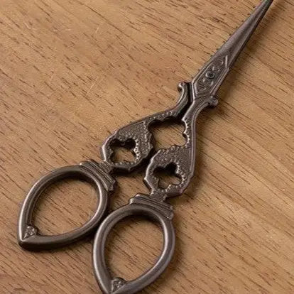 Vintage Style Embroidery Scissors with Brocade Sheath