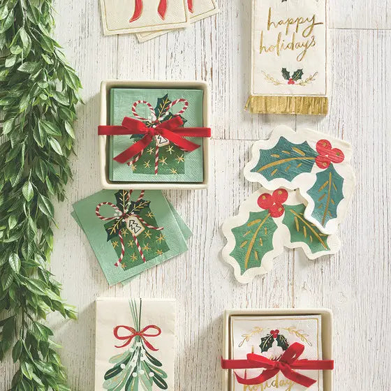 Ceramic Napkin Tray + Napkins - Present