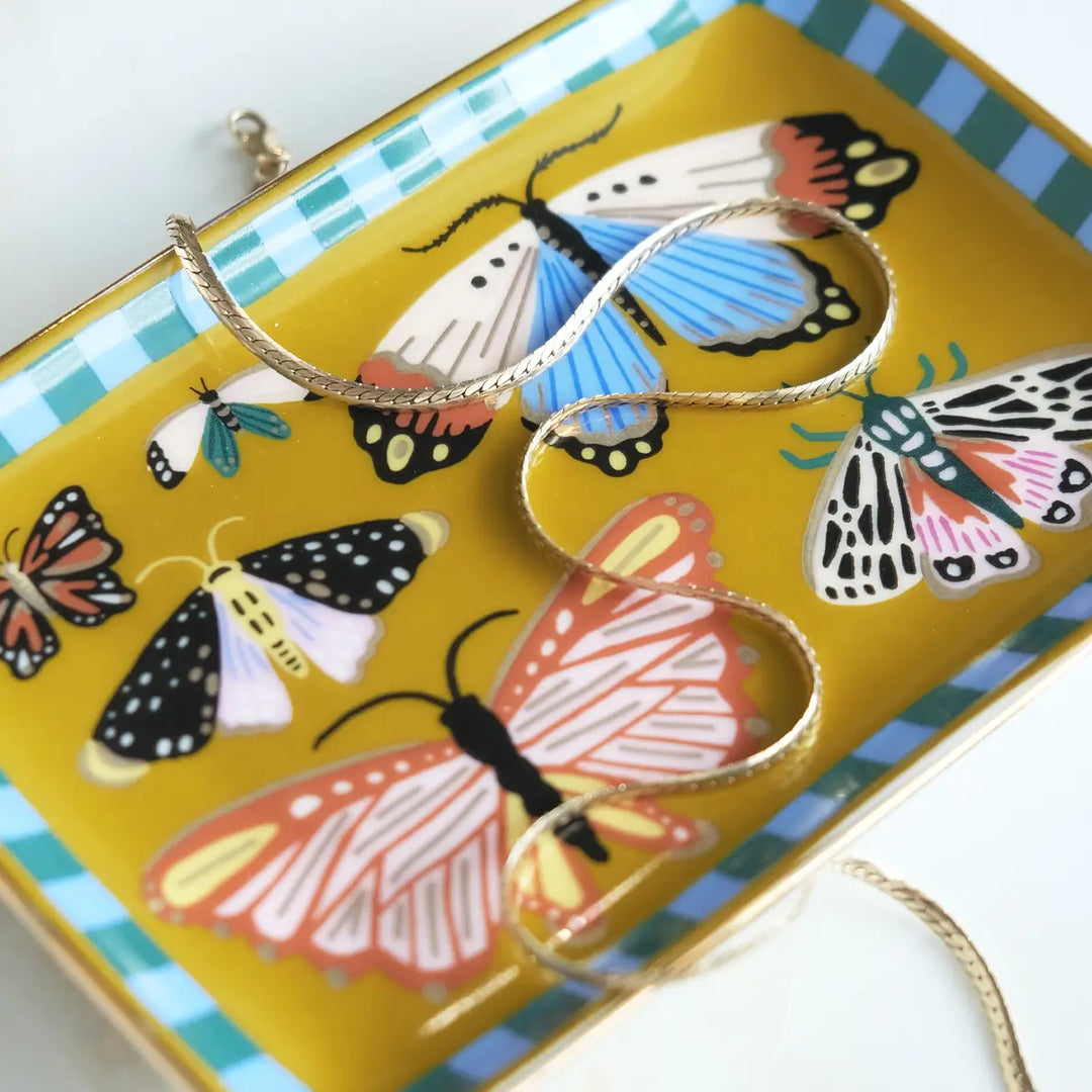 Porcelain Trinket Tray - Butterflies