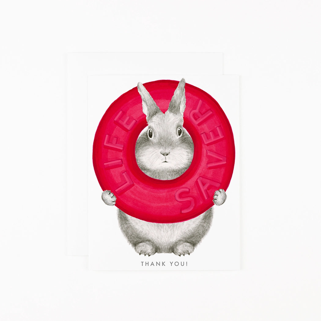 Life Saver Bunny Card