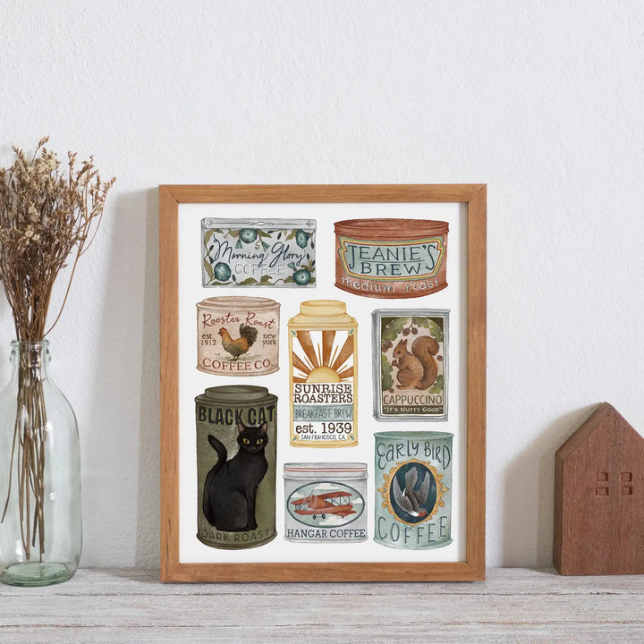 Coffee Tins Art Print
