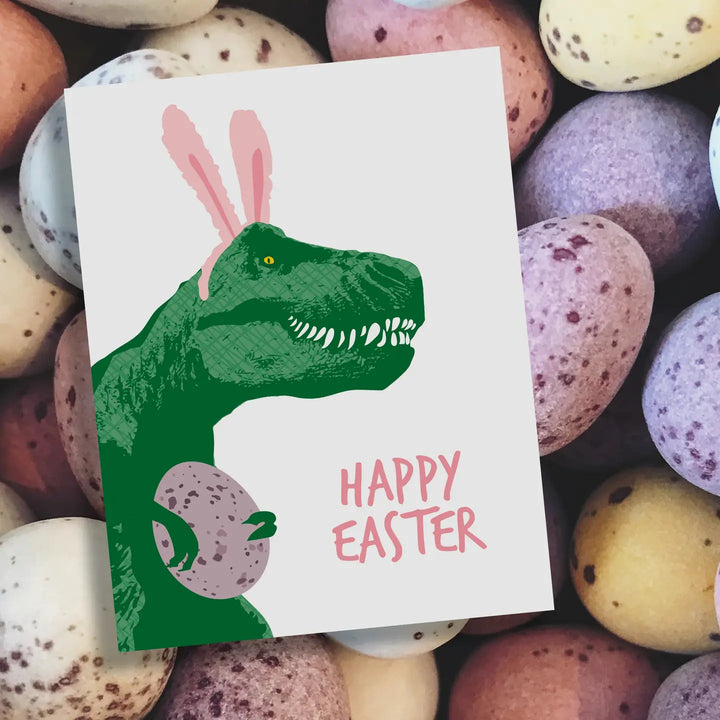 T-rex Bunny Easter Card