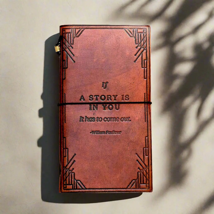 Debossed Refillable Leather Traveler's Notebooks (and refills)