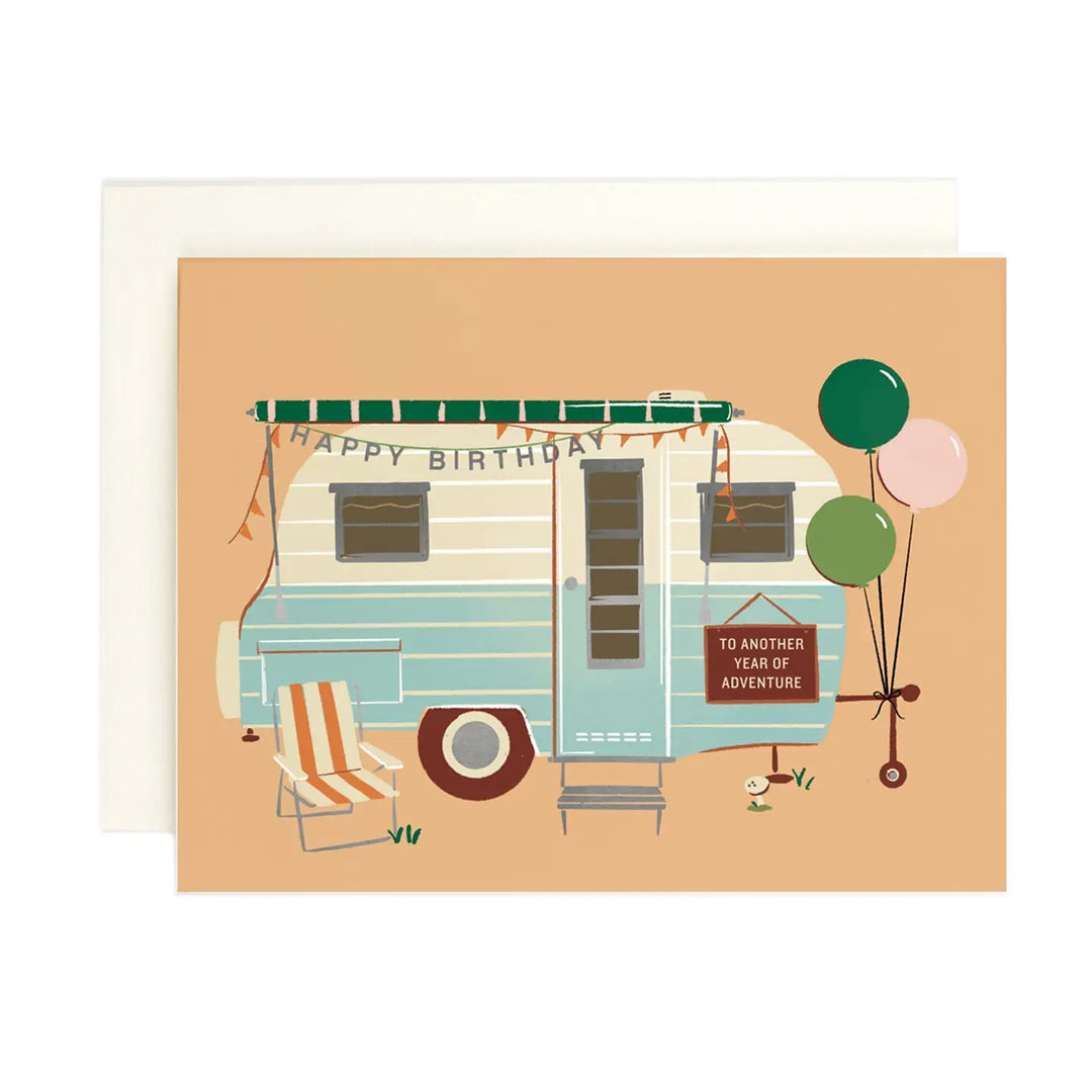 Happy Camper Birthday Card