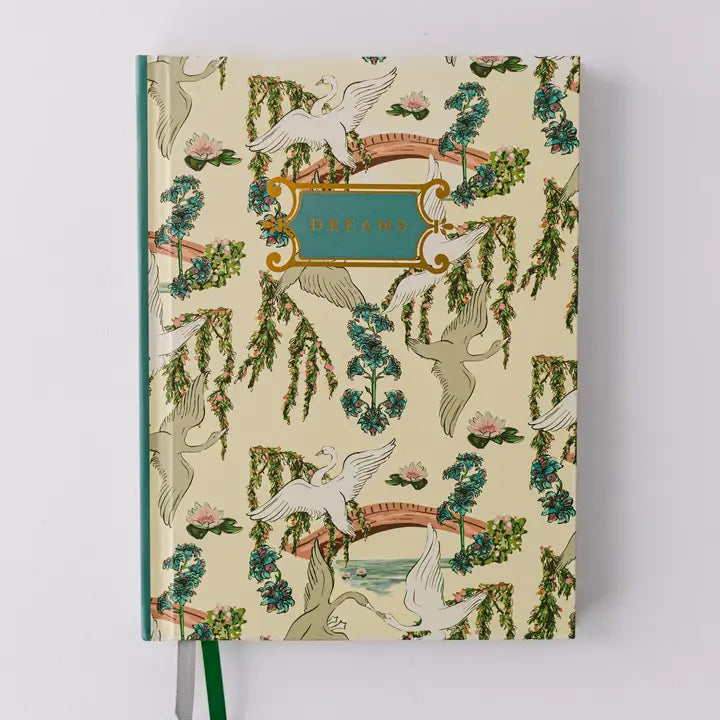 Swan Dance Floral Hardcover Notebook